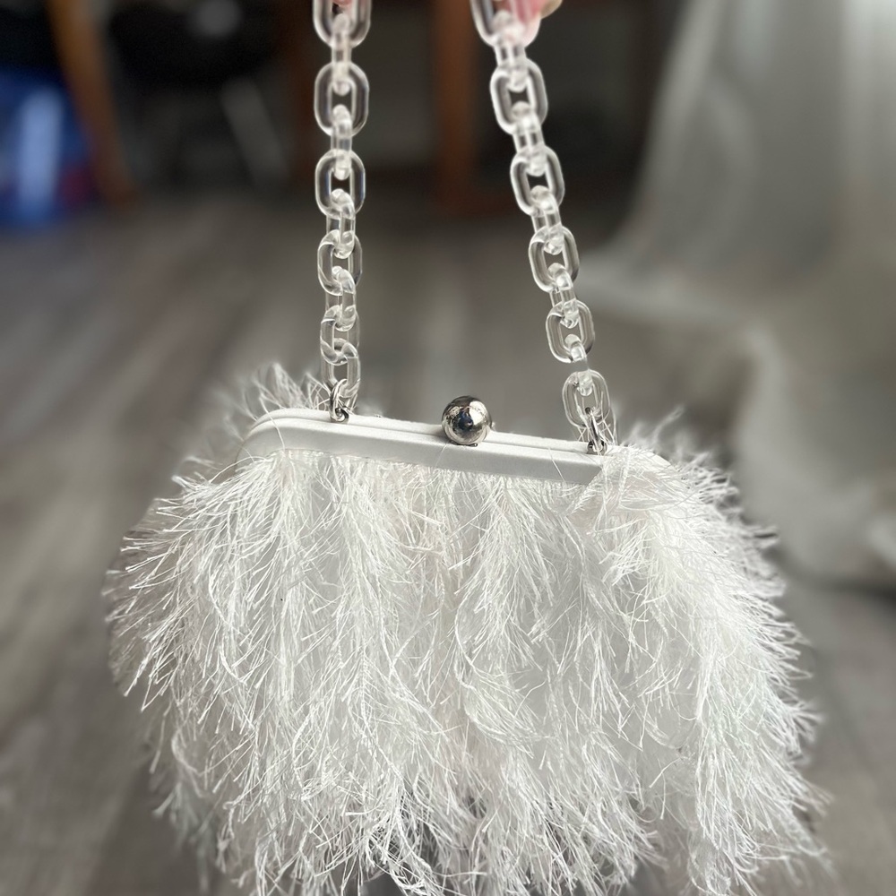 ASOS White Feathered Women's Bag
